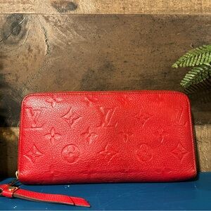 Louis Vuitton Empreinte Zippy Wallet LV RED